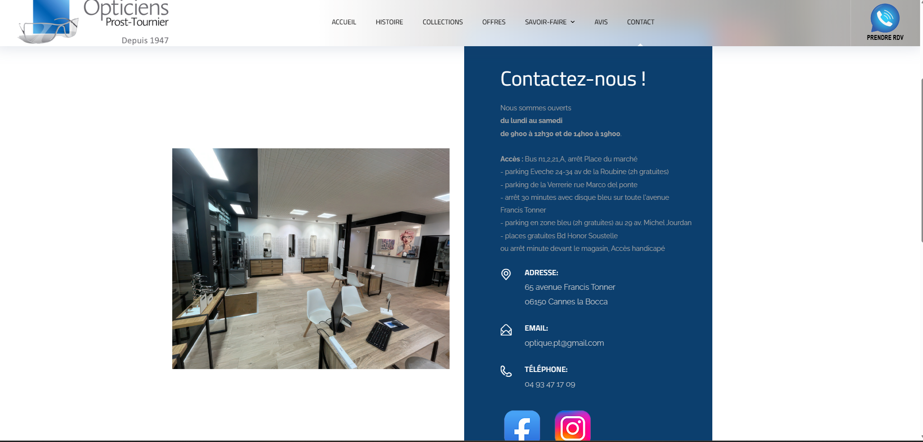 Site Web https://www.optique-prost-tournier.com/